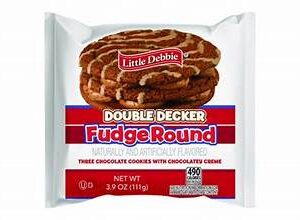 Little Debbie Double Decker Fudge Round 4oz 6ct.